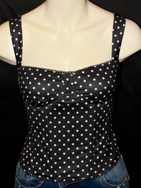 NWT Polka Dot Bustier Corset Camisole